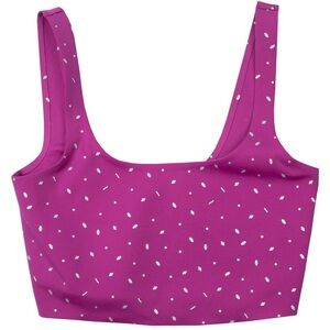 Magenta and Silver Nike BTQ Gems Unlined Crop Top Size S